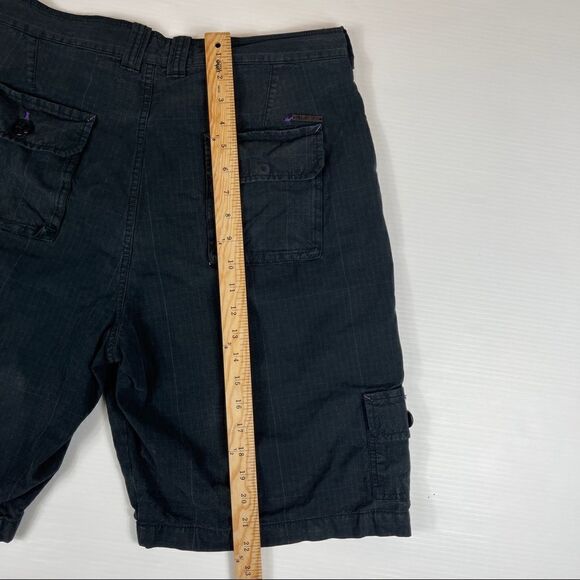 Billabong Design Works Shorts Black Cargo Outdoors Casual Men's 36 Flat Front - Picture 9 of 11